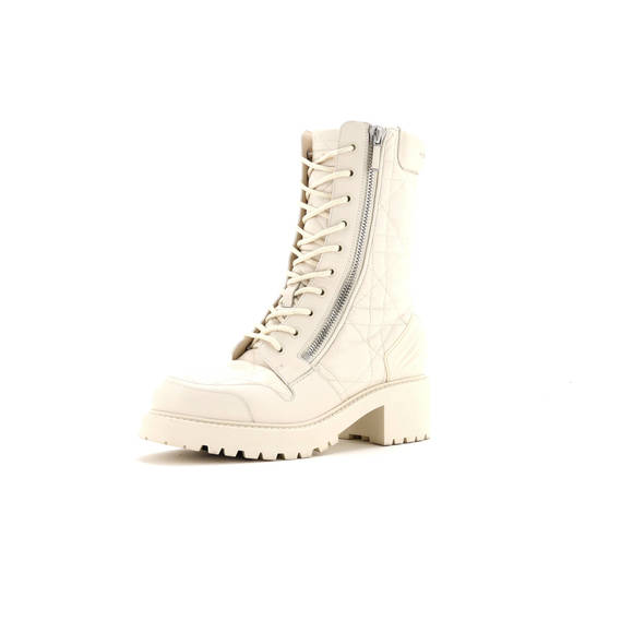 Christian Dior  Women's D-Unit Combat Boots Cannage Quilt Leather - Picture 1 of 6